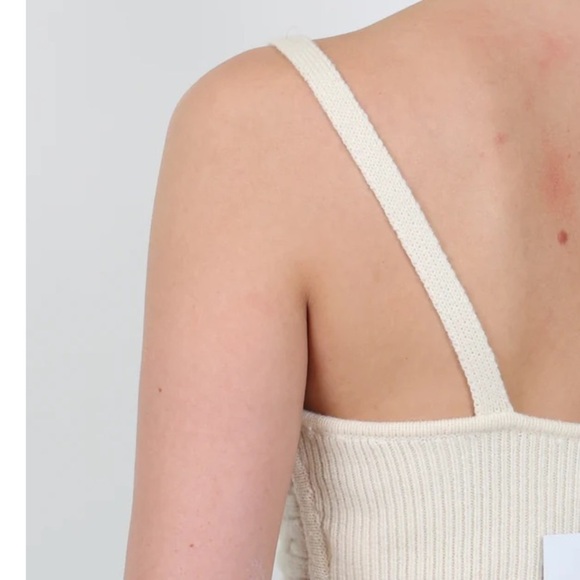 NEW‼️Ronny Kobo Collection Cream Textured Tank Top - Picture 4 of 5